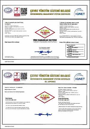 TS EN ISO 14001 ÇEVRE YÖNETİM SİSTEMİ BELGESİ