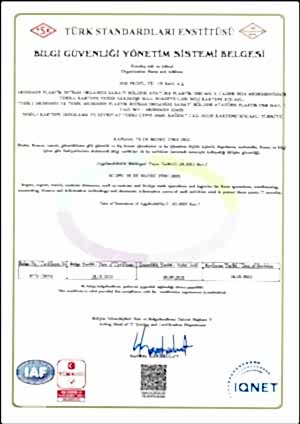 TS EN ISO 27001 BİLGİ GÜVENLİĞİ YÖNETİM SİSTEMİ BELGESİ
